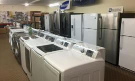 Many appliances available including Washers, Dryers, Ranges, Refrigerators, Freezers.
